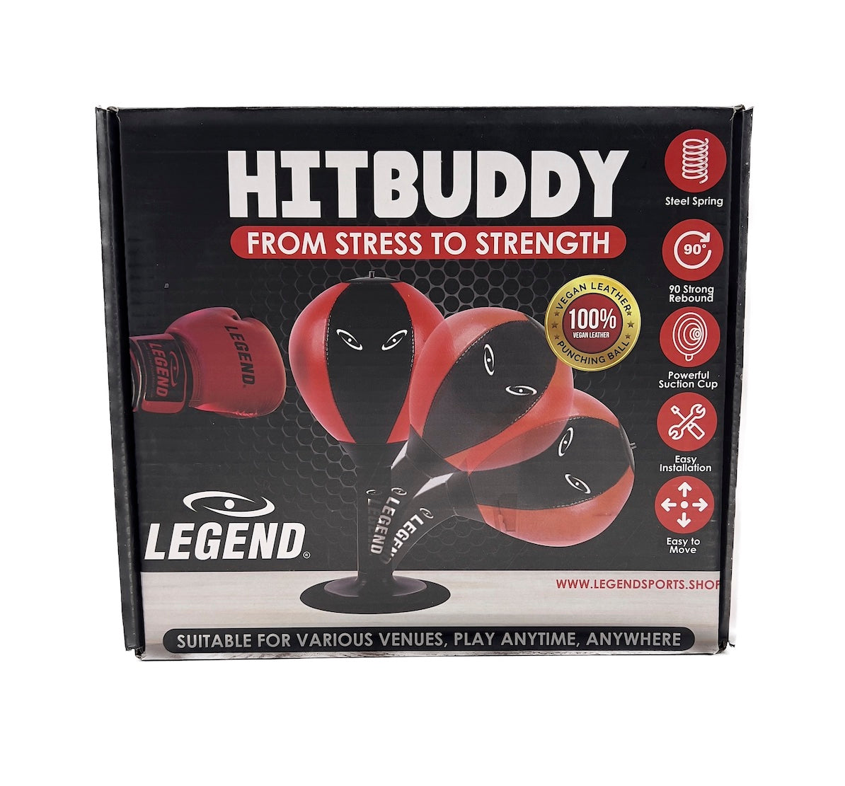 Hitbuddy - Portable Boxing Ball Vegan Leather